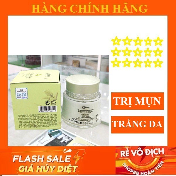 HÀNG CHÍNH HÃNG - Kem xóa mụn thâm, dưỡng trắng da trà xanh BENEW Green Tea Hàn quốc 60ml /Hộp