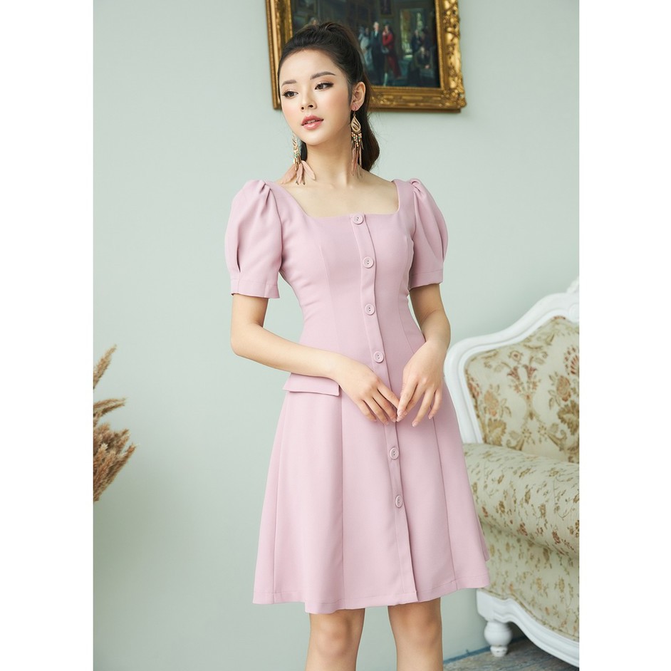 [Mã WABR0101 giảm 10% đơn 99K] Đầm xòe nữ thiết kế by 20 AGAIN DEA0028 vải tuyt si mềm dáng xòe tiểu thư | BigBuy360 - bigbuy360.vn