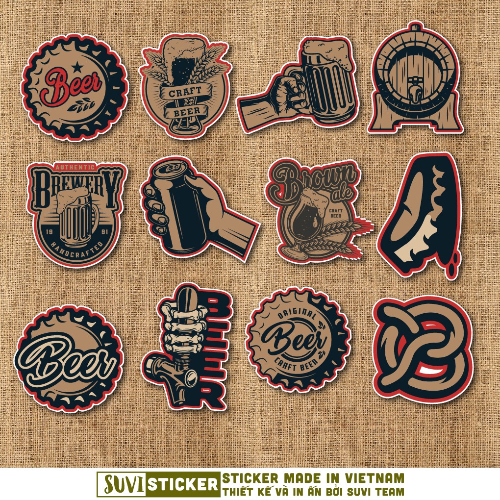 Sticker Retro chống nước sticker dán laptop, điện thoại, đàn guitar, mũ bảo hiểm. MSP: SV174
