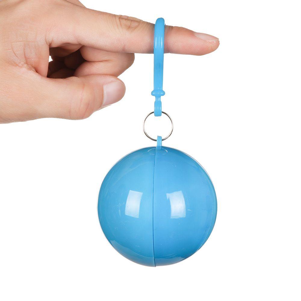 Vỏ Bọc Áo Mưa Bằng Nhựa Nhẹ Có Móc Khóa Hình Quả Bóng Chống Nước Dùng Một Lần Cho Nam Và Nữ