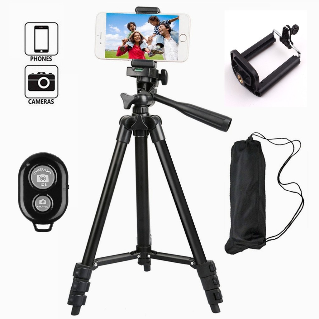 Gậy 3 chân Tripod TF 3120 + nút chụp ảnh + kẹp điện thoại