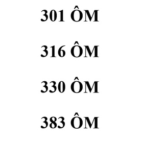 Trở dán 0402 trị số trong 300 ôm - gói 100 con ( 301 316 330 383 ) dùng cho thợ sửa chữa