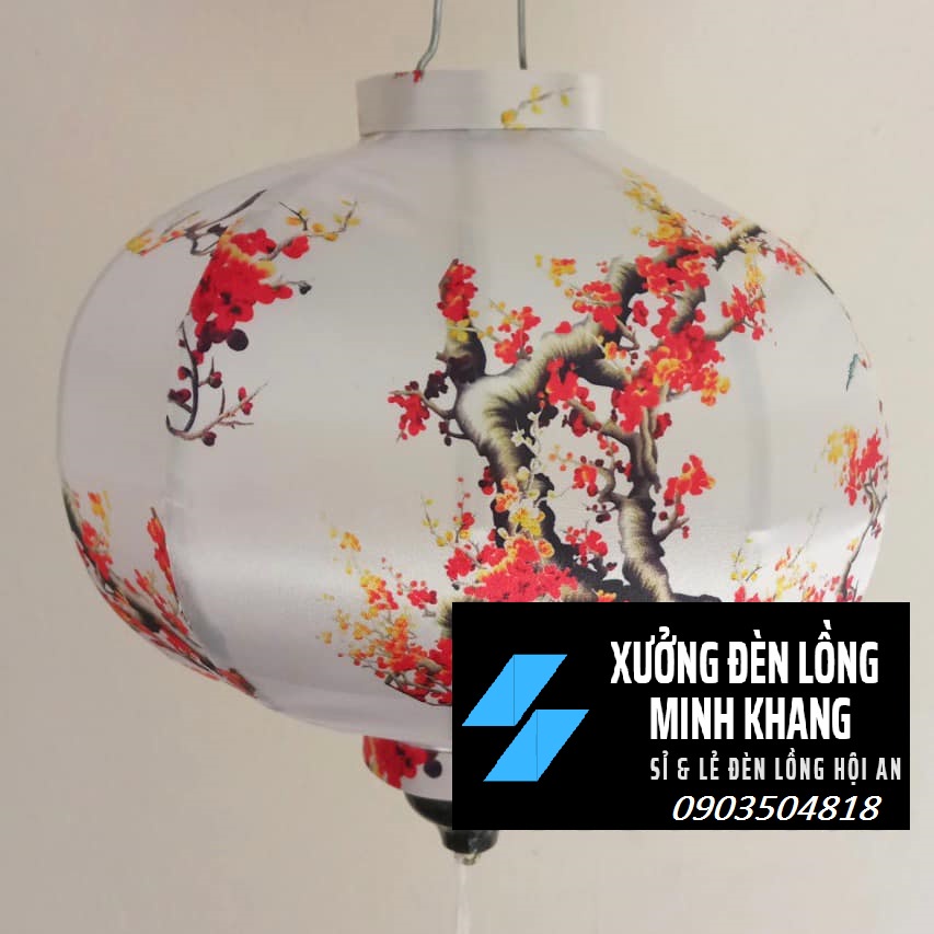 Đèn Lồng Hội An 30Cm, 45Cm, 60Cm Hình Tròn vãi Phi 3D Siêu Bền. Kháng mưa, Bụi. Trang Trí Ngoài Trời, Nhà Hàng,Khách San