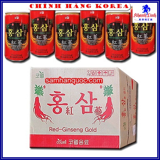 [ Trợ Giá ] Nước Hồng Sâm Lon Chính Hãng Hàn Quốc, Hộp 30 lon x 175ml