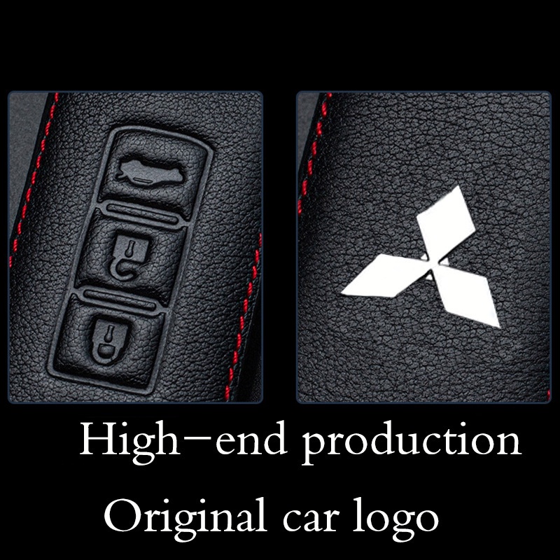 Bao Da Bảo Vệ Chìa Khóa Xe Hơi Mitsubishi Bằng Hợp Kim