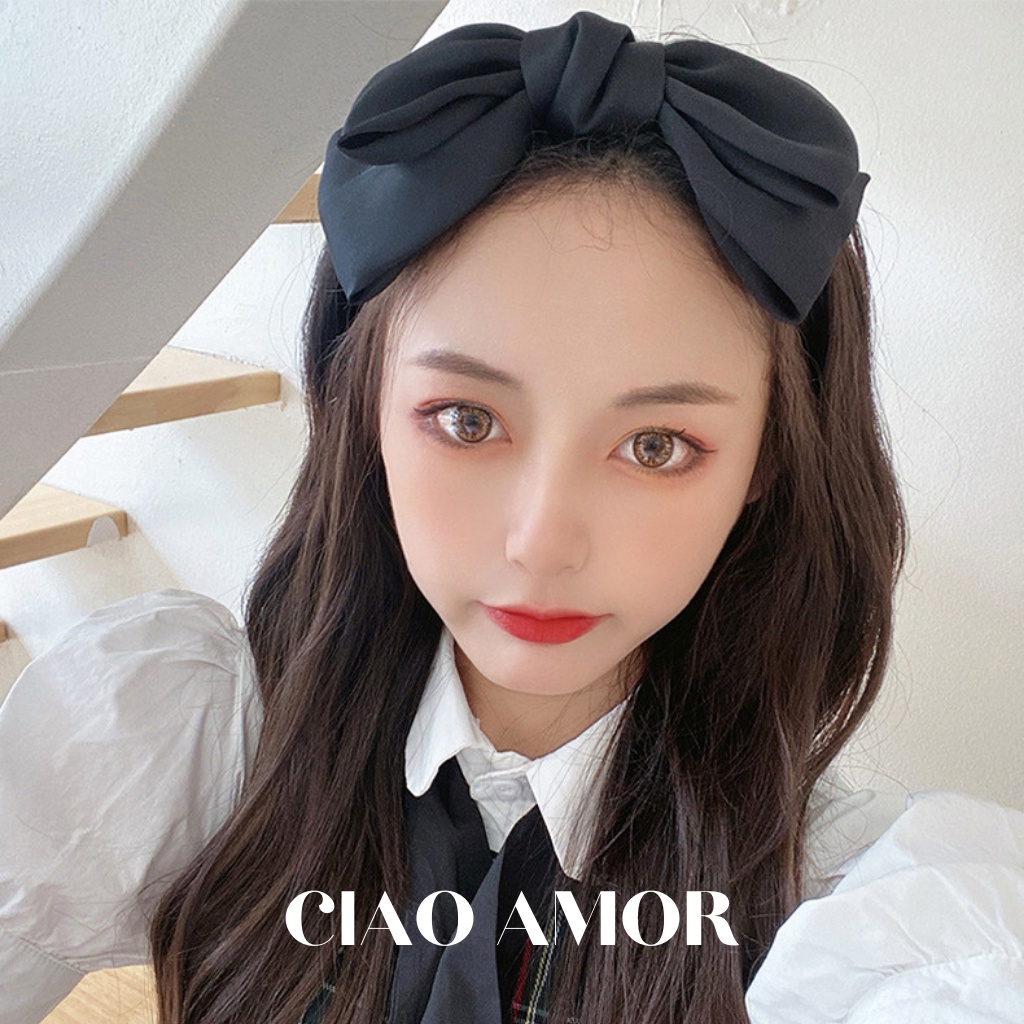 Cài tóc nữ, băng đô tóc nơ to bản phong cách Hàn Quốc Phụ kiện Ciao Amor - Mã CT0031