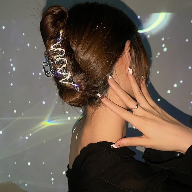 Kẹp Tóc Kim Loại Đính Đá Nhiều Màu Sắc Phong Cách Hàn Quốc