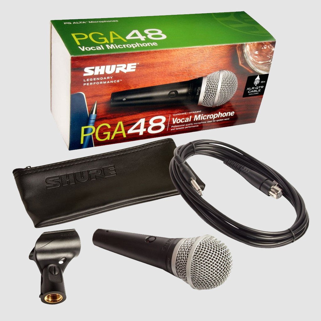 【Chính hãng】Micro có dây Shure PGA48-QTR Cardiod Dynamic + XLR ✅ bảo hành 12 tháng 1 đổi 1 (trừ phụ kiện)