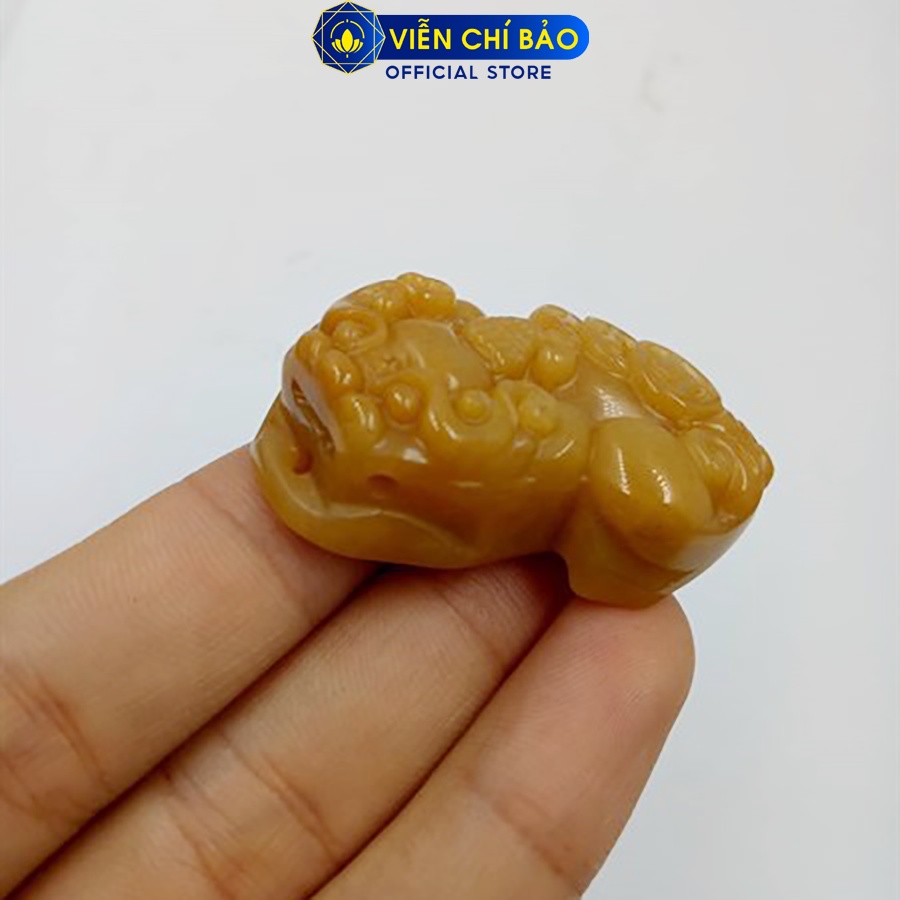 Mặt dây chuyền đá T,ỳ Hư.u vàng chất liệu đá tự nhiên thời trang phụ kiện trang sức Viễn Chí Bảo M200124