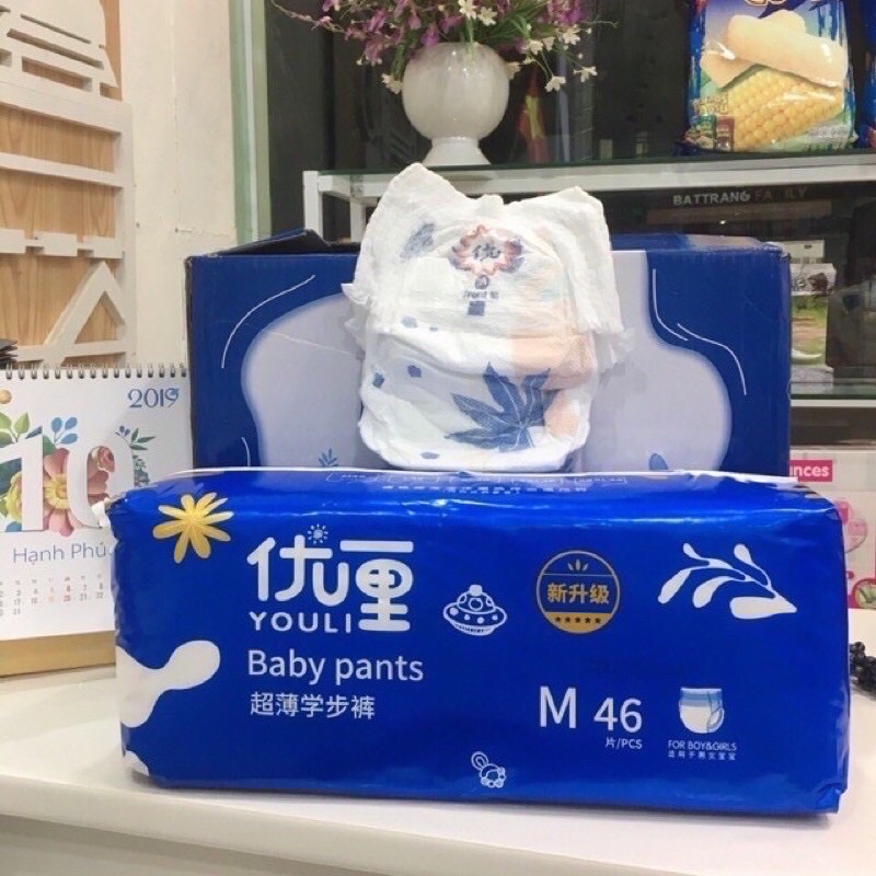 Bỉm dán quần YOULI BABY PANTS Size S54 M46