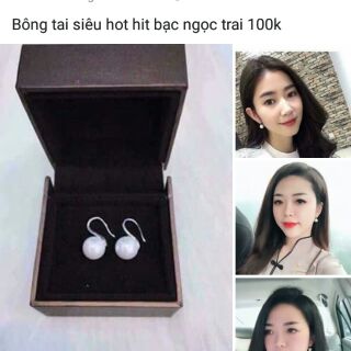 Bông tai bạc ta ngọc trai