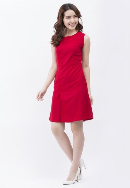 [Mã BMBAU50 giảm 50K đơn 150K] ZERASY - Đầm ngực phối nút bọc Zerasy | BigBuy360 - bigbuy360.vn