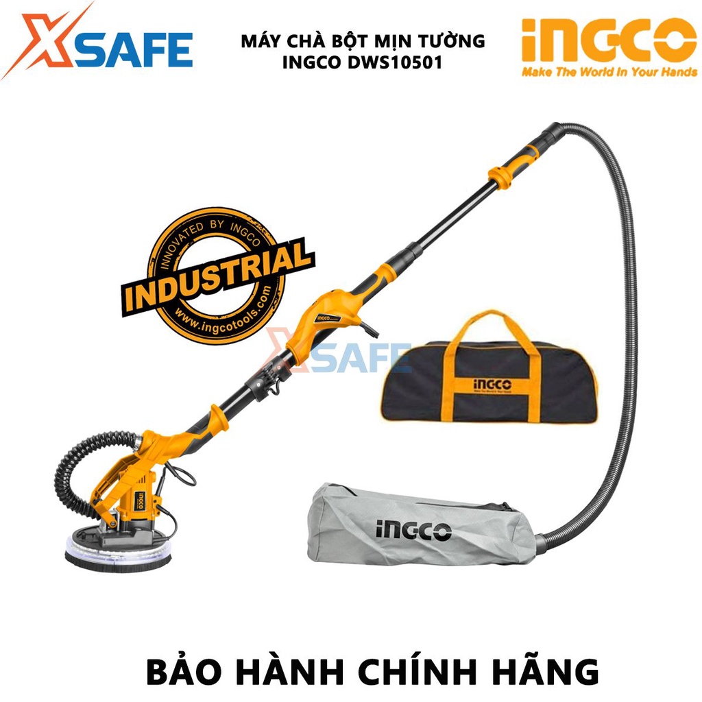 Máy chà bột mịn tường INGCO DWS1050 công suất 1050W tốc độ không tải 600-2300 rmp, đường kính đĩa chà 215mm - chính hãng