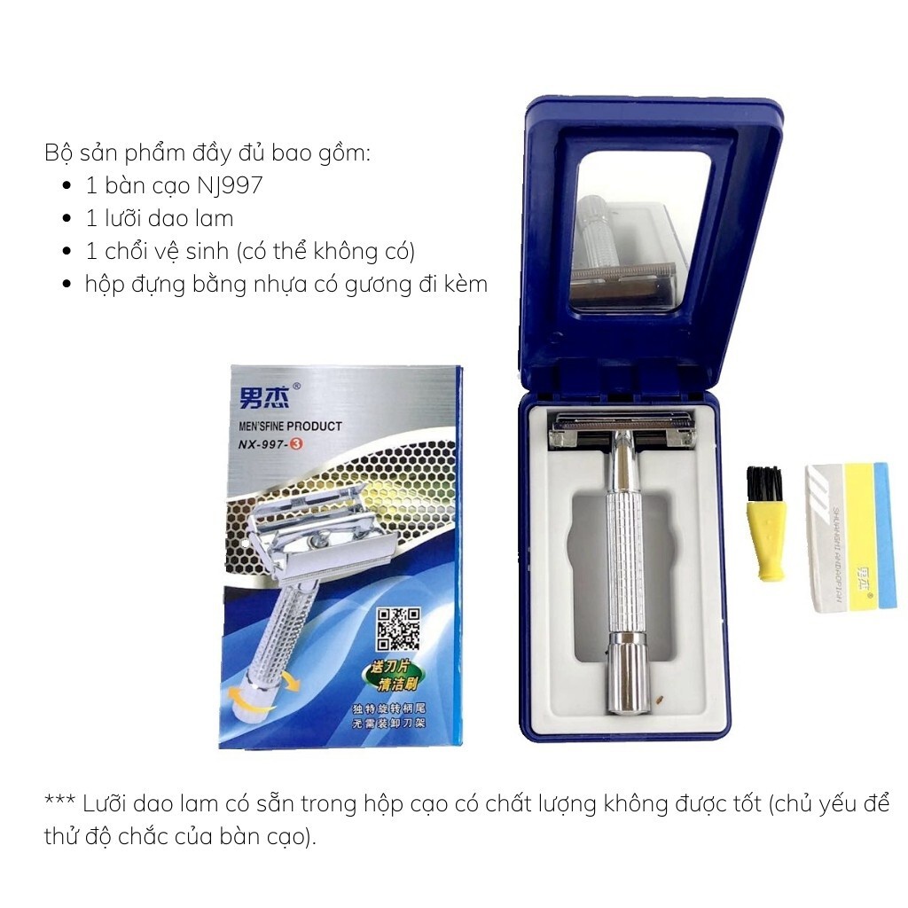 Bàn Dao Cạo Râu Inox NANJIE NJ997 Full Box