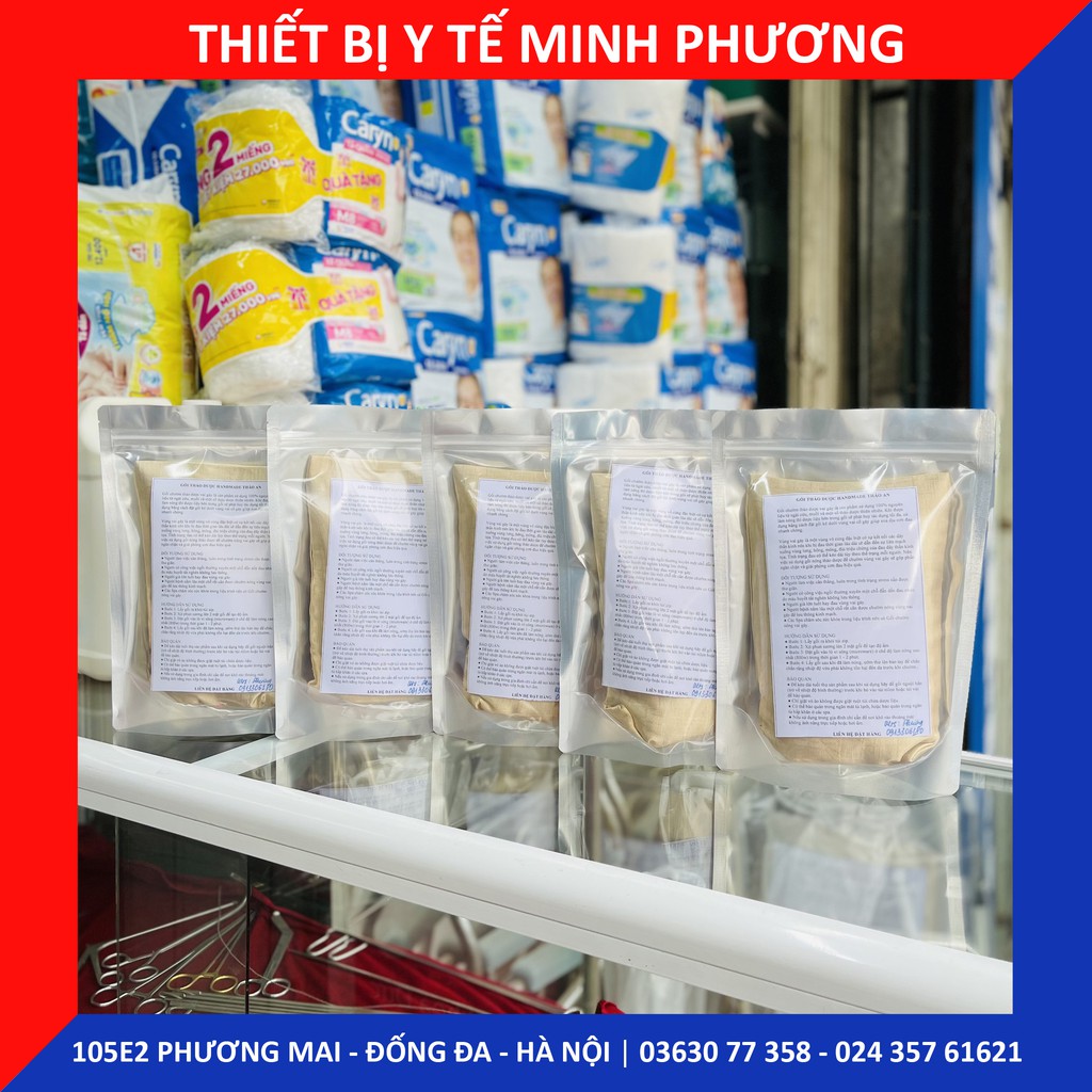 Gối thảo dược chườm vùng vai gáy chữa đau mỏi và đả thông kinh mạch