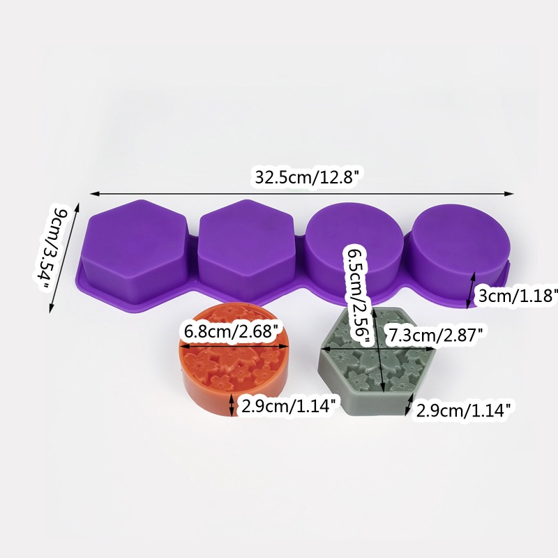 [seve *] Khuôn Silicone Làm Xà Phòng Hình Hoa Tinh Tế Lý Tưởng Tốt Nhất Cho Người Yêu Thủ Công