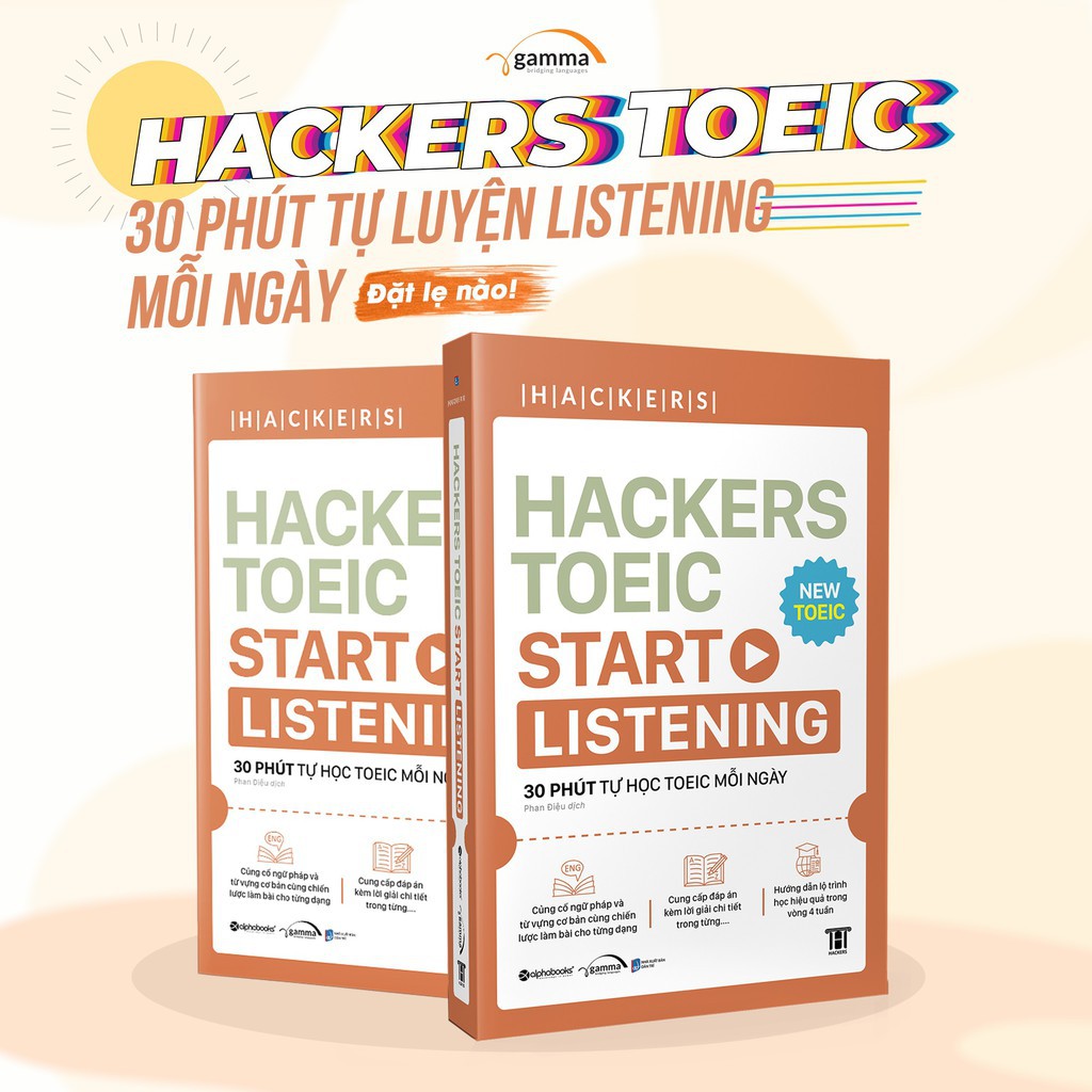Sách AlphaBooks - Combo 3 cuốn Hacker TOEIC: Hackers TOEIC Vocabulary + Hackers TOEIC Reading + Hackers TOEIC Listening