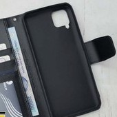 Bao da dạng ví Samsung A12 hiệu Hanman có quai cài