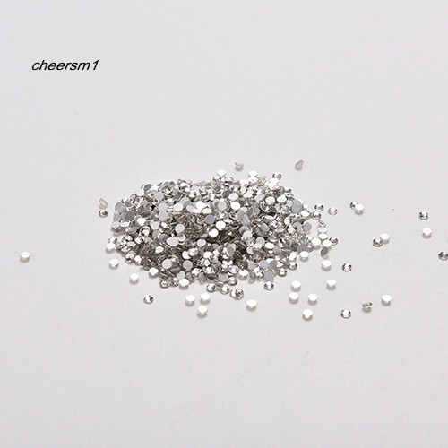 CHE♥1440 Pcs 1.6mm/2mm Shining Rhinestone Flat Back Nail Art Decor DIY Decoration