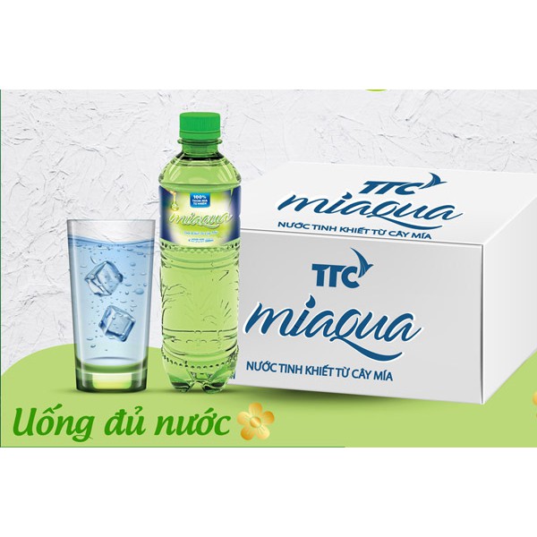 Thùng 24 chai NƯỚC MÍA BỐC HƠI VÀ NGƯNG TỤ MIAQUA - 355ml