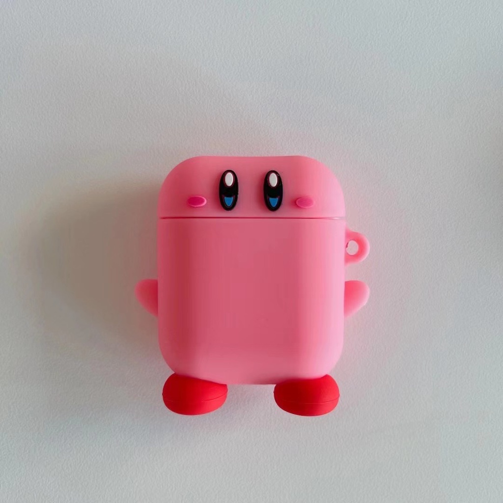 Vỏ Bảo Vệ Hộp Sạc Tai Nghe AirPods 1 2 3 Pro Bằng Silicon Mềm Họa Tiết Kirby Dễ Thương