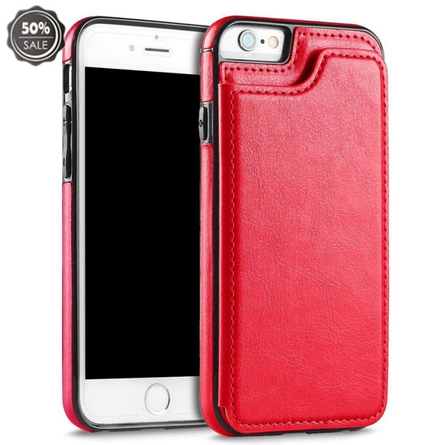 Bao da điện thoại nam châm kiêm ví đựng thẻ đa thẻ chống sốc cho iPhone X | BigBuy360 - bigbuy360.vn