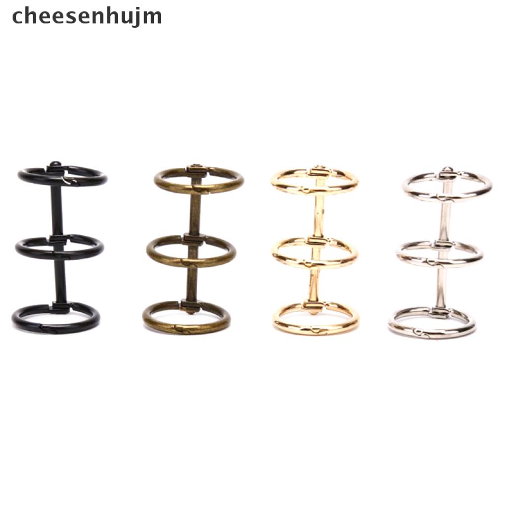 [cheesenhujm] 2Pcs Metal 3Rings Loose Leaf Paper Binder DIY Making Notebook Album Scrapbook [cheesenhujm]