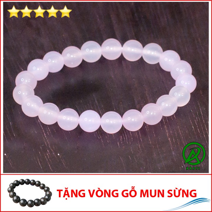 V232-08 Vòng phong thủy mã não hồng 8 ly - Mệnh Hỏa - Thổ V232-08(GM)-Kèm Vòng Phong Thuủy Gỗ Mun