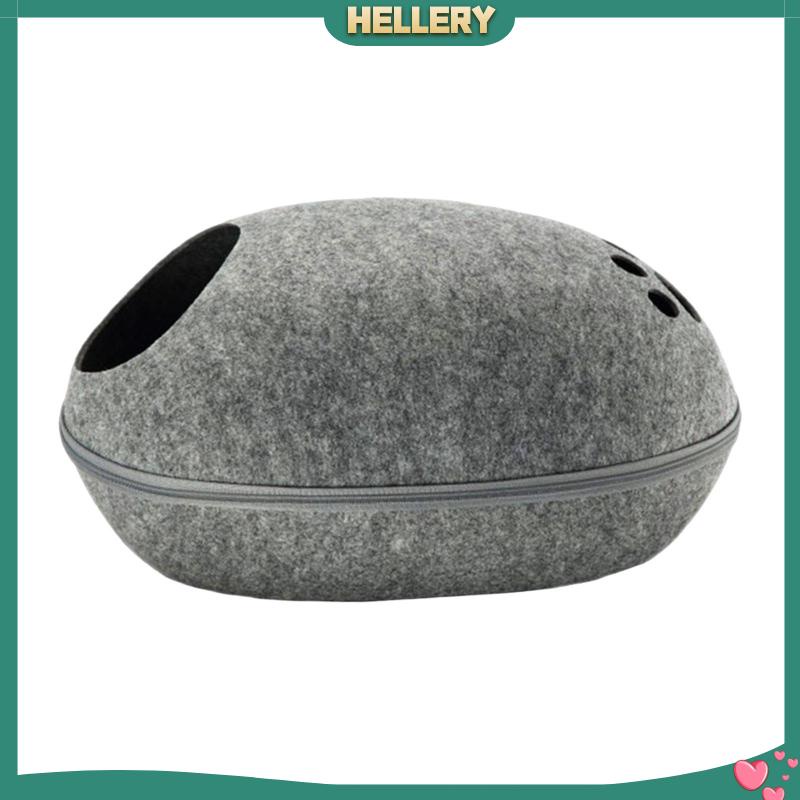 Lều Ngủ Bằng Nỉ Tự Nhiên Có Khóa Kéo Cho Mèo