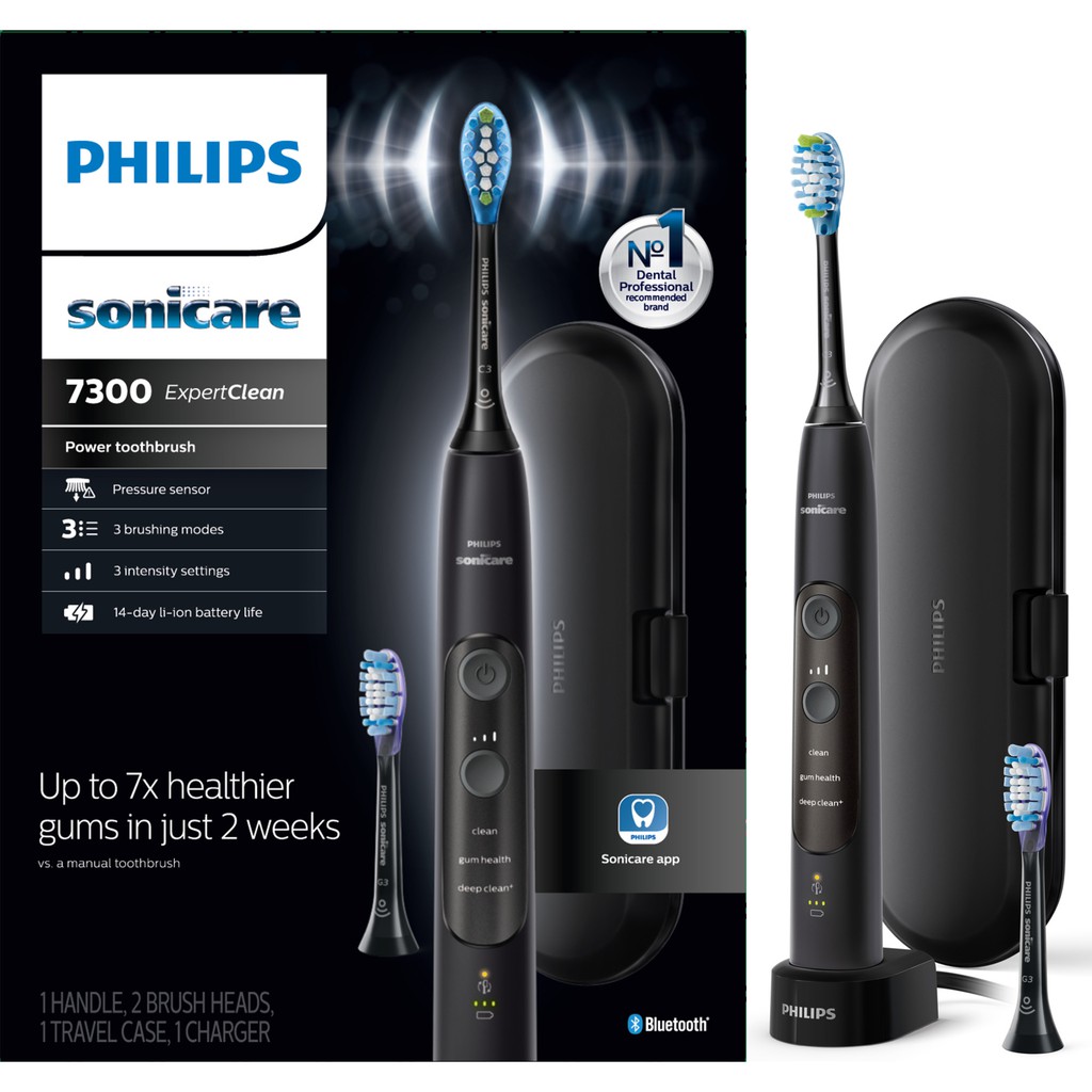 Bàn chải điện Philips Sonicare ExpertClean 7300, 7400, 7500, 7700. Bàn chải đánh răng điện kết nối Bluetooth.