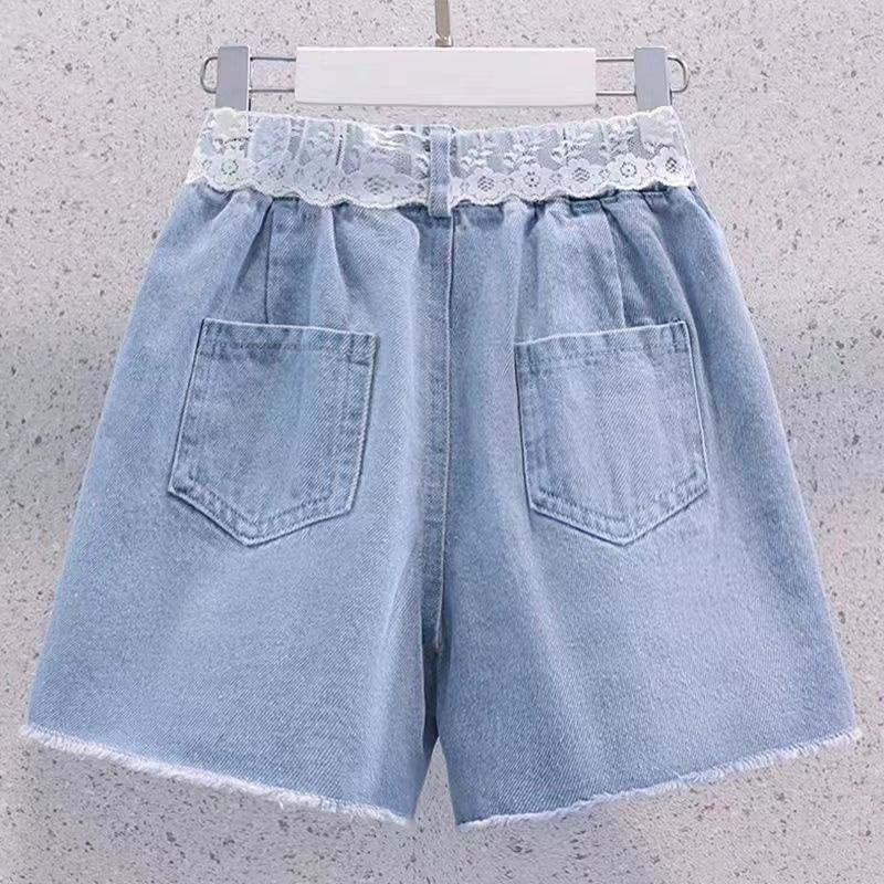 Quần Short Denim Cotton Mỏng Phong Cách Mới Dành Cho Bé Gái 2022