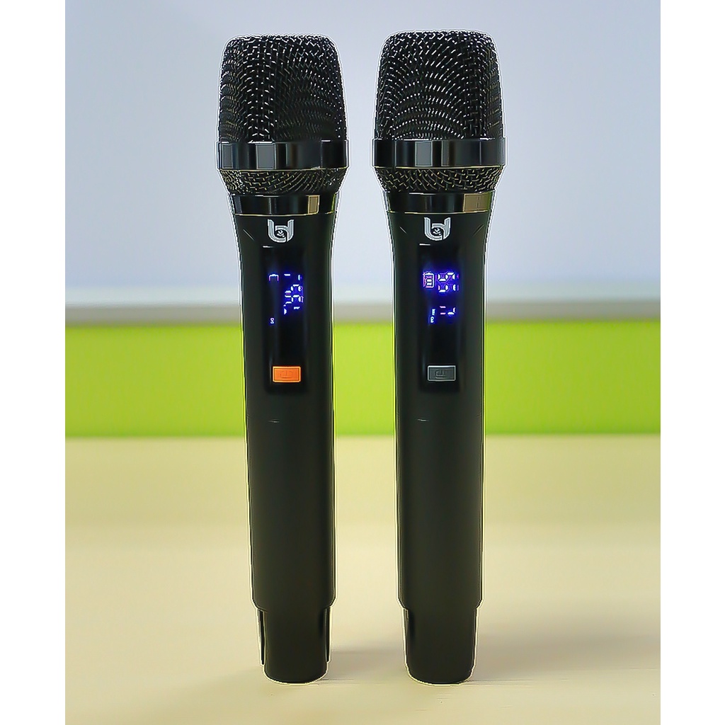 Bộ 2 Micro Karaoke Không Dây Cực Hay WR20 - Kết Nối Xa - Hút Âm Cực Tốt - Hát Cực Nhẹ - Tần Số UHF - Tùy Chỉnh Âm Lượng