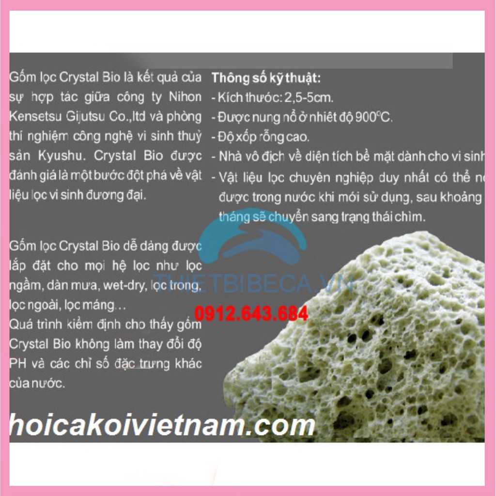 Quà Tặng Crystal bio 500g (vật liệu lọc bể cá)