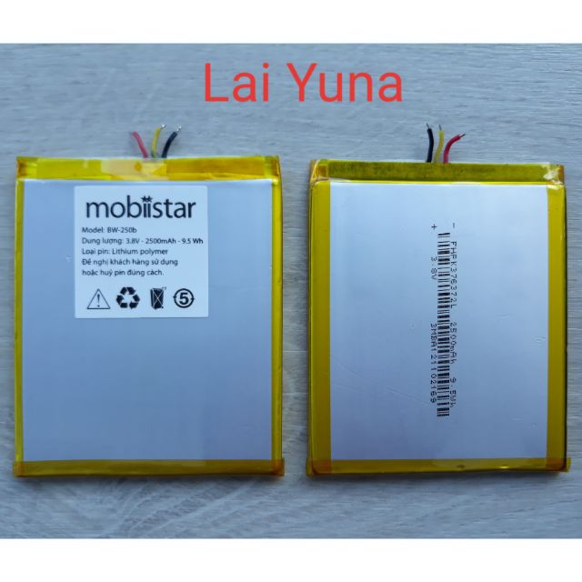 Pin CHÍNH HÃNG mobiistar Lai Yuna (BW-250b) 《đọc kỹ thông tin sản phẩm để tránh nhầm lẫn mẫu mã》