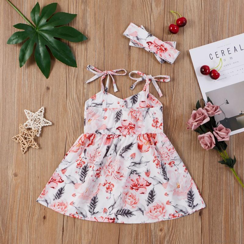 Đầm Hoa Công Chúa Đi Biển Cho Bé Gái