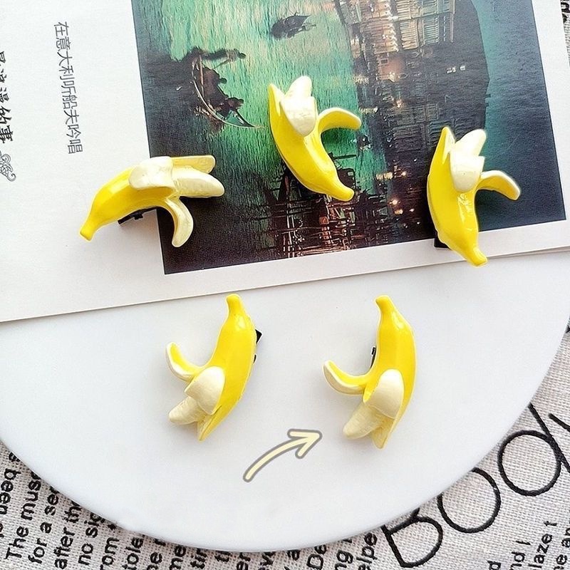 Kẹp Tóc Hình Trái Chuối Dễ Thương Phong Cách Hàn Quốc Cho Bé Gái