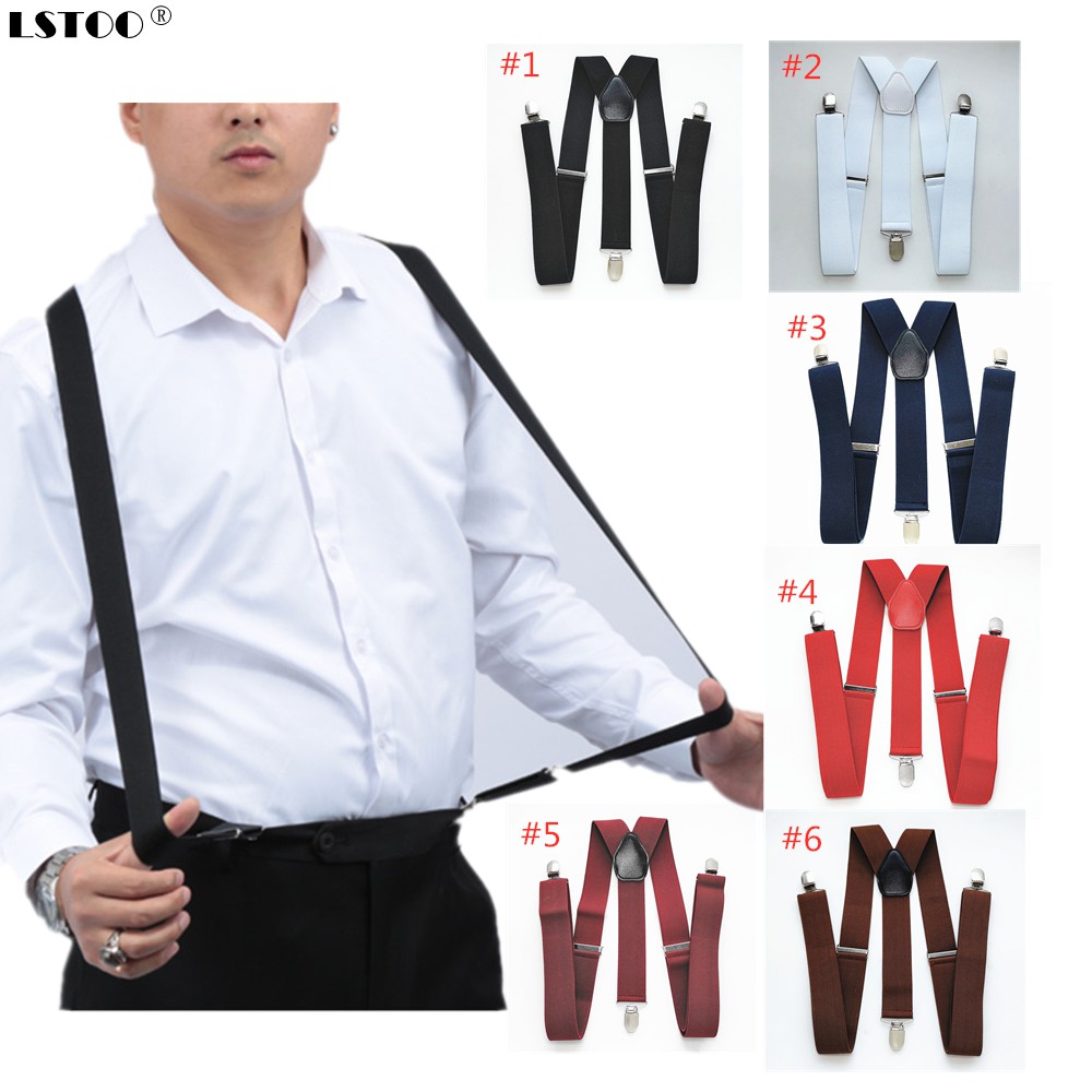 Y-back Dây Đeo Quần Áo Co Giãn 6 Màu Trơn Tùy Chỉnh Thời Trang Cho Nam