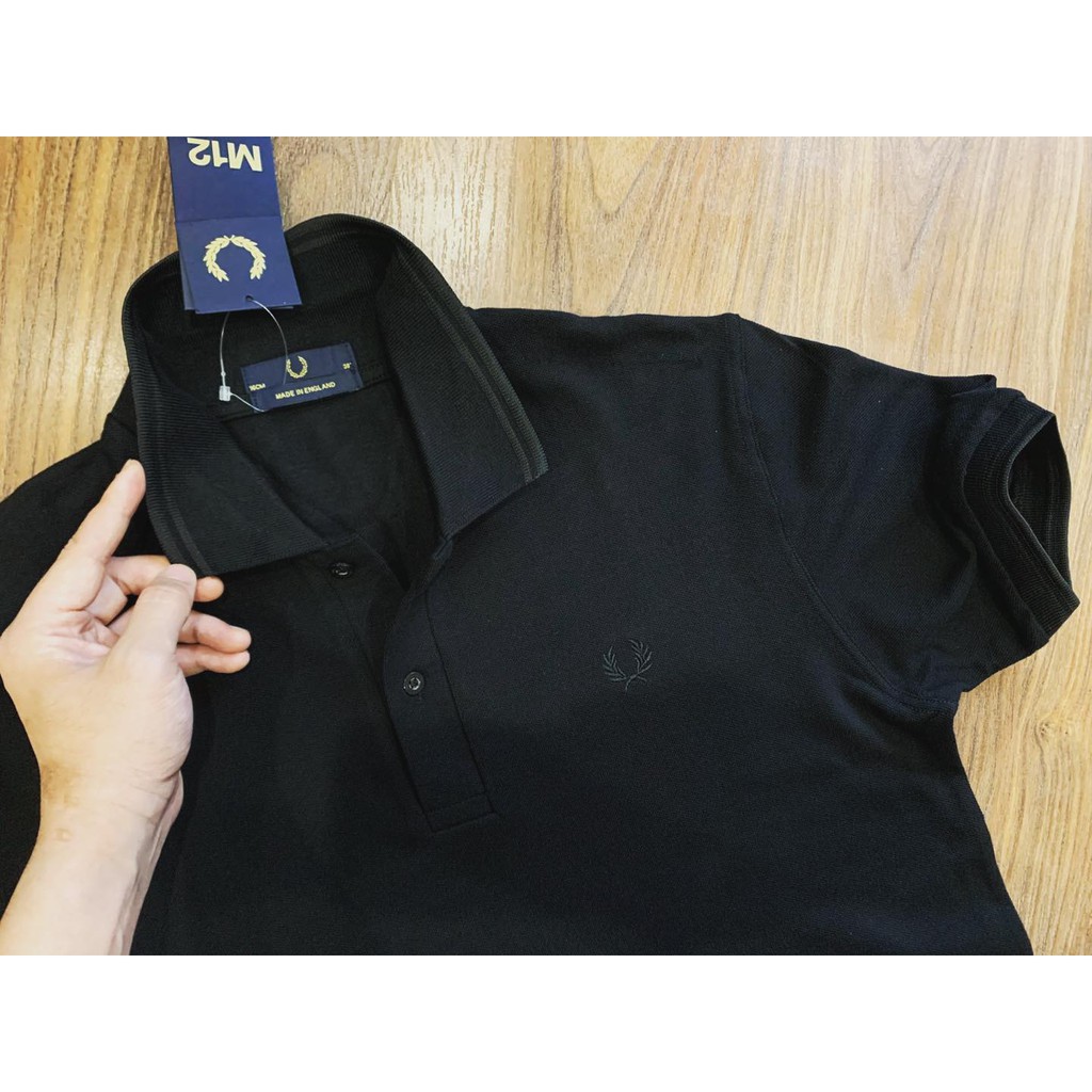 Polo Fred Perry nam cộc tay cổ kẻ viềN