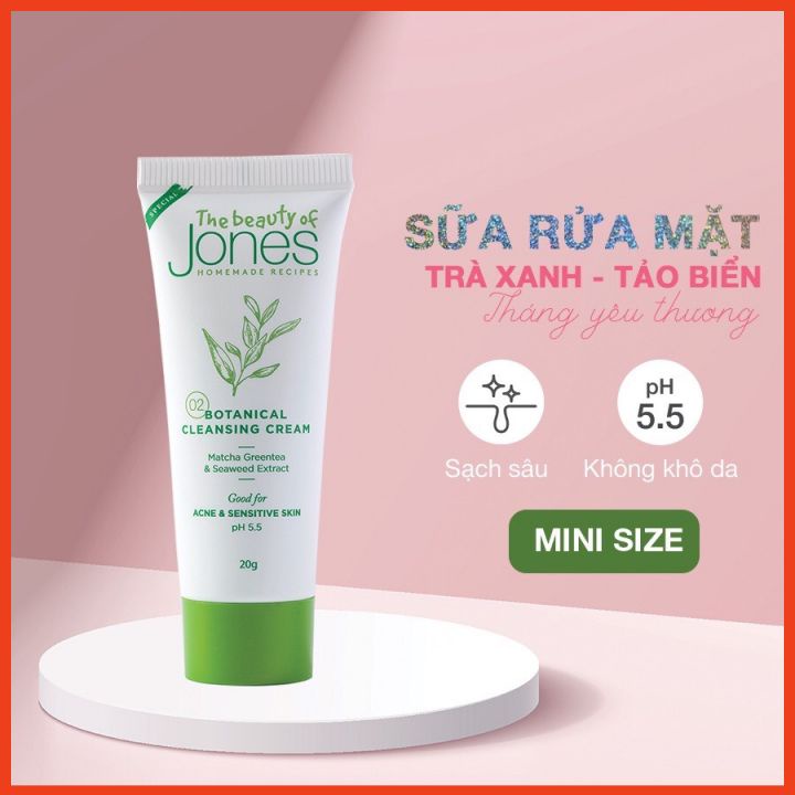 Sữa Rửa Mặt Cho Da Nhạy Cảm The Beauty Of Jones 100ml Và 20ml