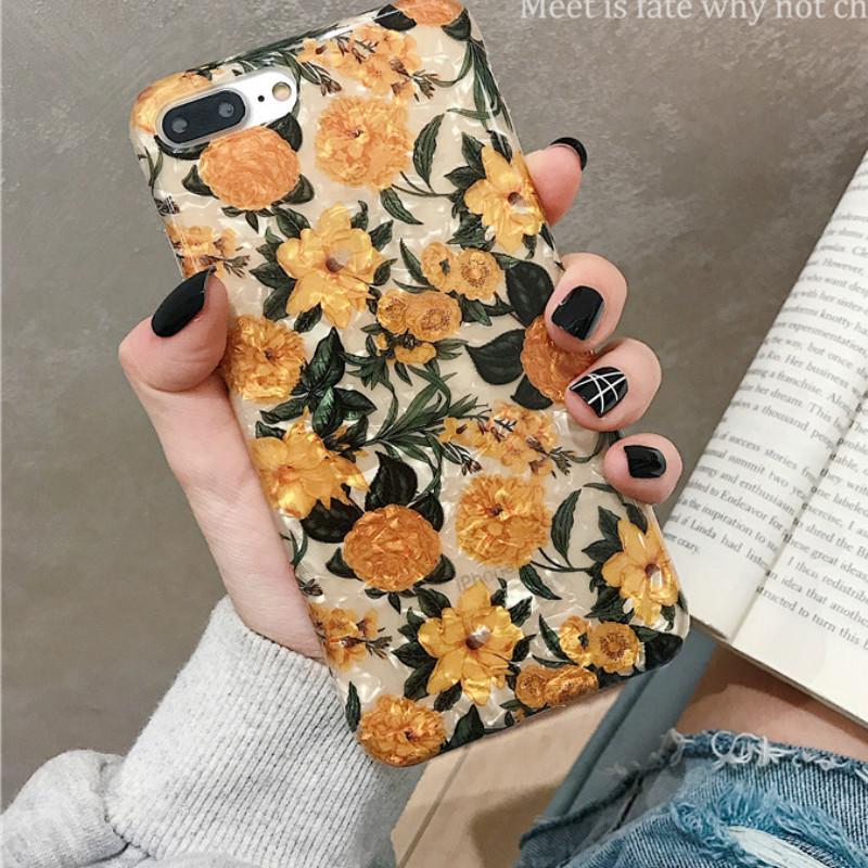 Ốp Điện Thoại Mềm Họa Tiết Hoa Phong Cách Retro Cho Iphone 7 / 8plus / Xsmax / Xr / 6splus | BigBuy360 - bigbuy360.vn