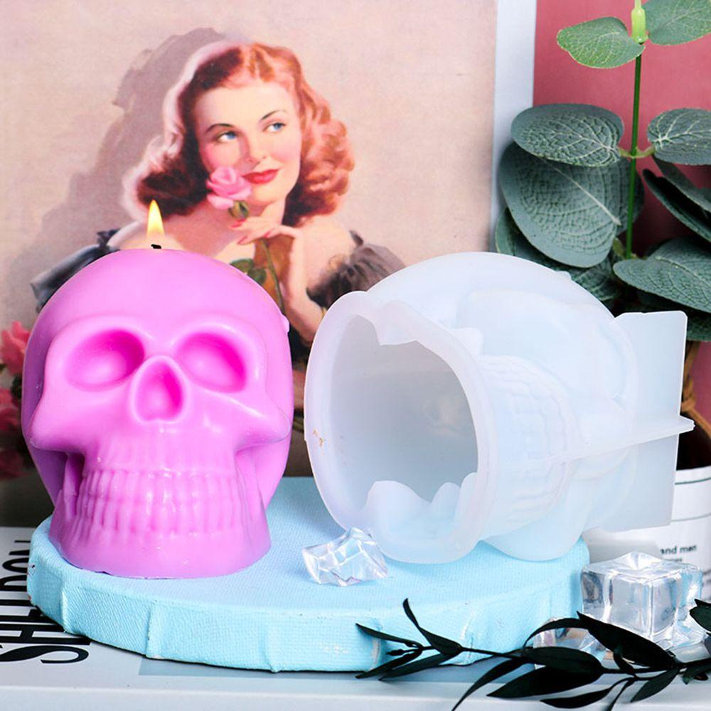 SUSANS Khuôn Làm Nến / Xà Phòng Hình Đầu Lâu 3D Bằng Silicone
