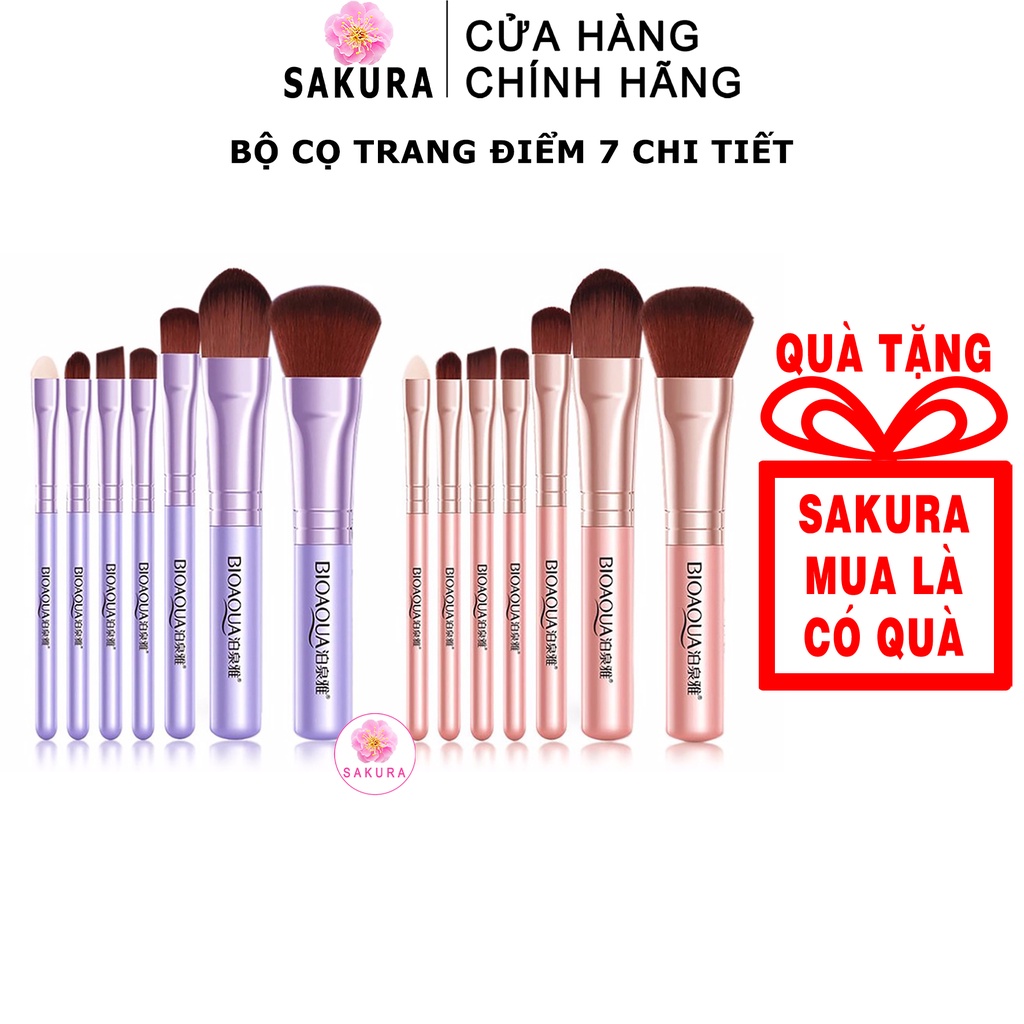 Cọ trang điểm nội địa trung 7 món BIOAQUA đầy đủ chi tiết cho người mới bắt đầu SAKURA