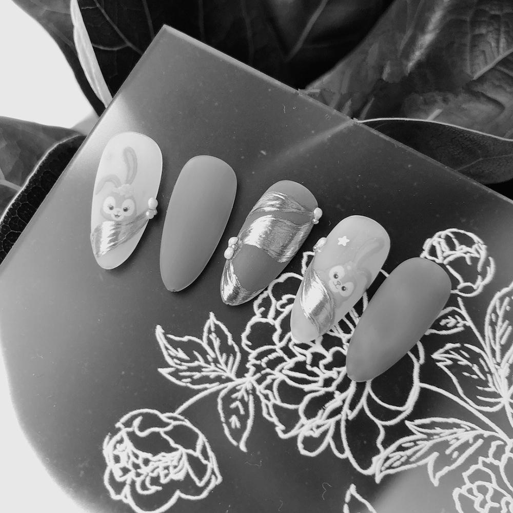 Miếng Dán Trang Trí Móng Tay 3D DIY Hình Gấu Hoạt Hình Xinh Xắn