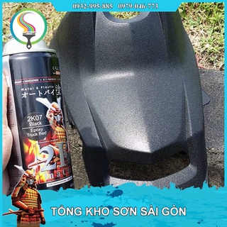 Chai Xịt Sơn Samurai 2K07 Chính hãng Màu Đen Sần  Son Phủ Sàn Xe Tải