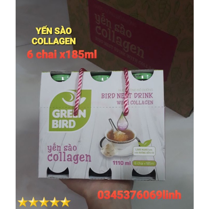 Yến Sào và Collagen - Lốc 6 chai x 185ml