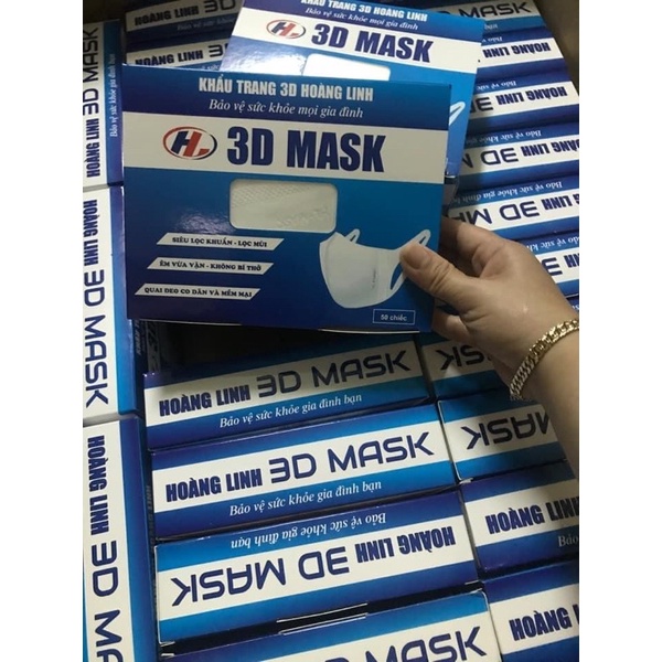 [CAM KẾT HÀNG CHUẨN] khẩu trang 3D- 4D mask, kháng khuẩn, 3 lớp, CÔNG NGHỆ NHẬT BẢN - hộp 50c