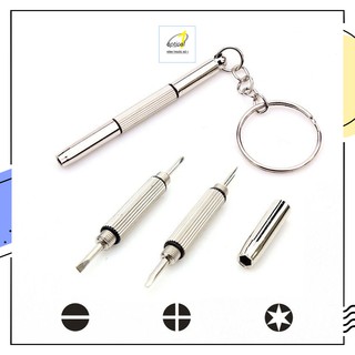 Tua vít sửa kính tại nhà vít mini 3 đầu kiêm móc khóa sửa kính chuyên dụng