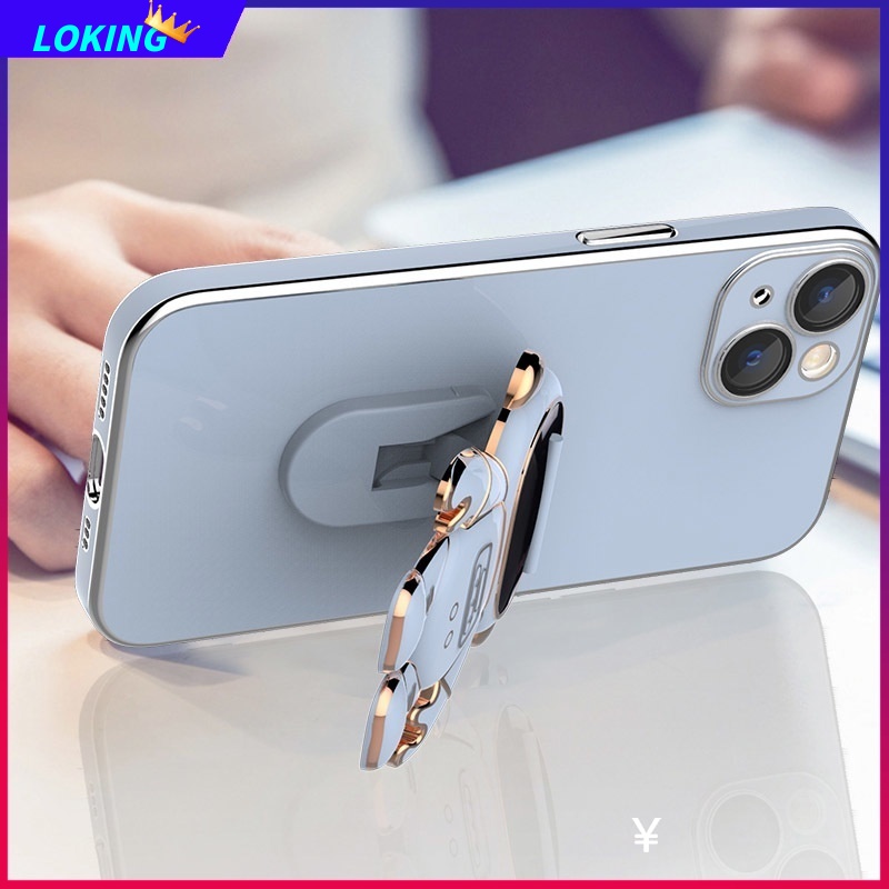 Ôp Điện Thoại Silicon Dẻo Họa Tiết Phi Hành Gia Kèm Giá Đỡ Cho xiaomi poco c40 c55 c65 x3 pro nfc x5pro f5 m3pro Ốp