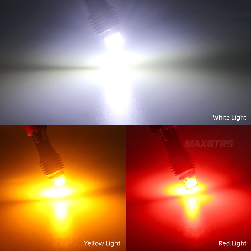 Set 2 bóng đèn LED MAXGTRS 2000LM T15 W16W 3570S 912 921 6000K dành cho xe hơi