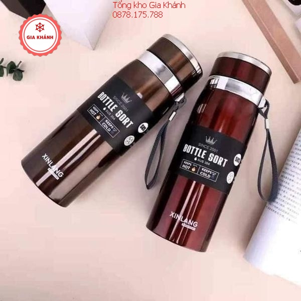 Bình giữ nhiệt inox 1000ml loại tốt, Bình nước giữ nhiệt mini cute 8006 XINLANG - LD2119